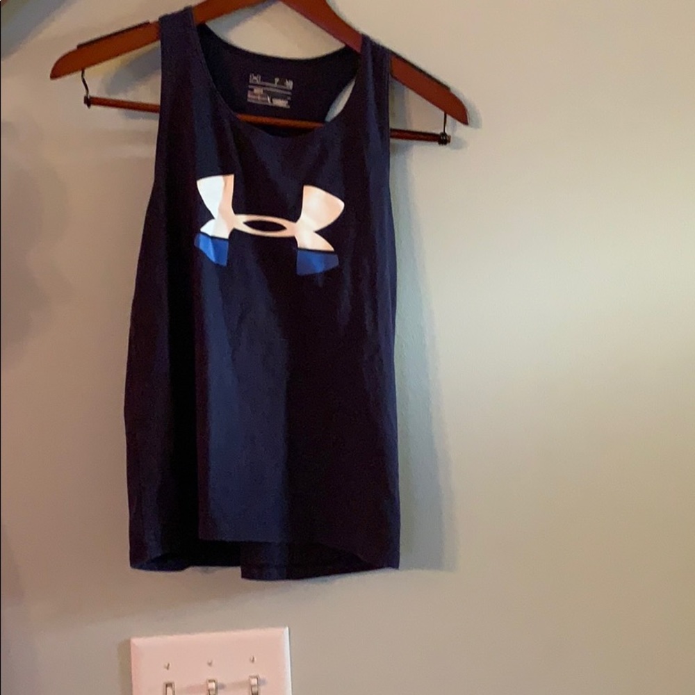 under armor navy tank top